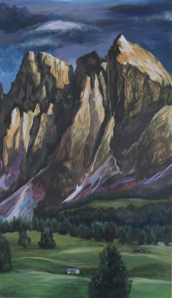Картина под названием ""Dolomites"" - Irina Danilova, Подлинное произведение искусства, Акрил Установлен на Деревянная рама…