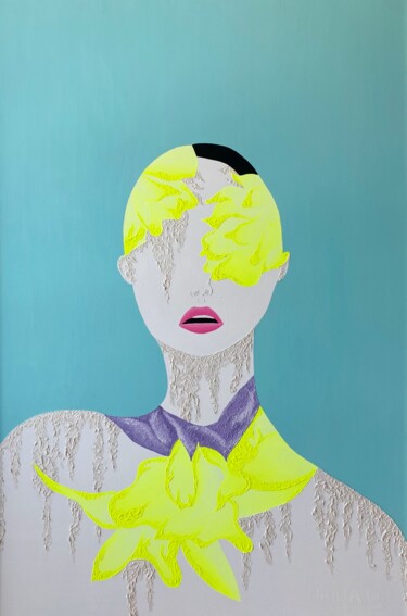 Peinture intitulée "Rest your eyes" par Irina Danu, Œuvre d'art originale, Acrylique