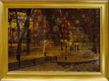 Fotografie mit dem Titel "Зима в Александровс…" von Irina Dotter, Original-Kunstwerk, Manipulierte Fotografie Auf Glas monti…