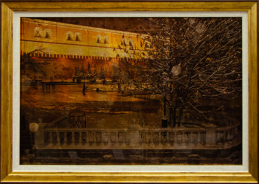 Fotografie mit dem Titel "Александровский сад…" von Irina Dotter, Original-Kunstwerk, Manipulierte Fotografie Auf Glas monti…