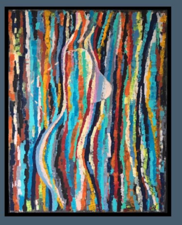 Painting titled "Les traces d’une fe…" by Irina Duquesne, Original Artwork, Acrylic