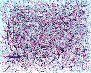 Pittura intitolato "Purple  Pink  White…" da Irina Fedorova, Opera d'arte originale, Acrilico