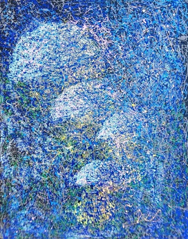Pintura titulada "Blue Original Paint…" por Irina Fedorova, Obra de arte original, Acrílico
