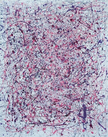 Painting titled "Purple  Pink  White…" by Irina Fedorova, Original Artwork, Acrylic