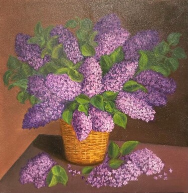 Pittura intitolato "Lilac" da Irina Gauss, Opera d'arte originale, Olio