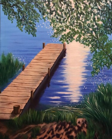 Pintura intitulada "Brücke" por Irina Gauss, Obras de arte originais, Óleo