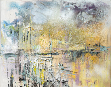 Картина под названием "Вечерний город" - Irina Gerhardt, Подлинное произведение искусства, Акрил