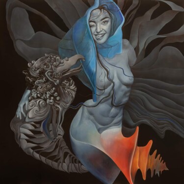 Картина под названием "Somnific flux" - Irina Greciuhina, Подлинное произведение искусства, Масло
