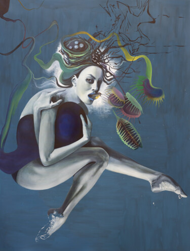 Картина под названием "Mimicry" - Irina Greciuhina, Подлинное произведение искусства, Масло
