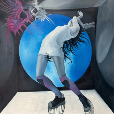 Schilderij getiteld "Unfathomable phases…" door Irina Greciuhina, Origineel Kunstwerk, Olie