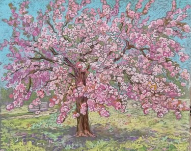 Peinture intitulée "Arbre Fleurissant E…" par Irina Grigoriev-Vaschinkina, Œuvre d'art originale, Pastel