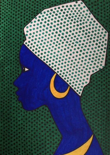 Zeichnungen mit dem Titel "Africa II" von Irina Gvozdetskaya, Original-Kunstwerk, Marker