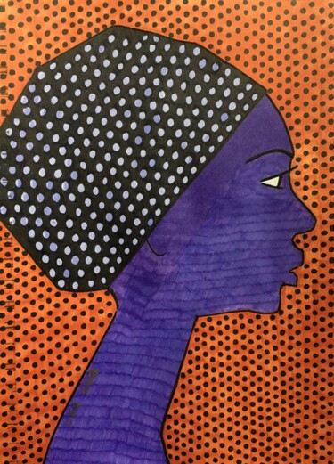 Dessin intitulée "Africa V" par Irina Gvozdetskaya, Œuvre d'art originale, Marqueur