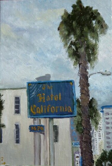 Painting titled "Hotel California" by Irina Gvozdetskaya, Original Artwork, Oil