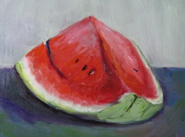 Pittura intitolato "Watermelon" da Irina Gvozdetskaya, Opera d'arte originale, Olio