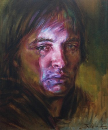Malerei mit dem Titel "Portrait of a Young…" von Irina Inozemtseva-Lopes, Original-Kunstwerk, Öl
