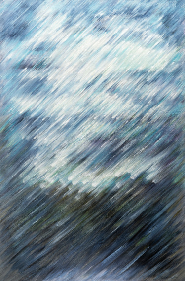 Malerei mit dem Titel "RAIN IN THE SEA - C…" von Irina Inozemtseva-Lopes, Original-Kunstwerk, Öl