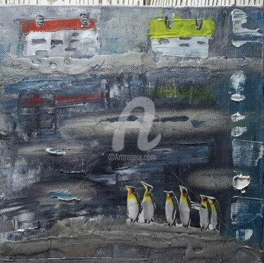 Картина под названием "Пингвины. Нидерланд…" - Ora, Подлинное произведение искусства, Масло