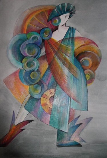 Pittura intitolato "Апельсин из серии "…" da Irina Irabel, Opera d'arte originale, Matita