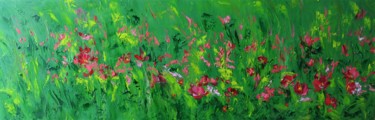 Peinture intitulée "Poppies" par Iryna Khmelevska, Œuvre d'art originale, Huile Monté sur Châssis en bois