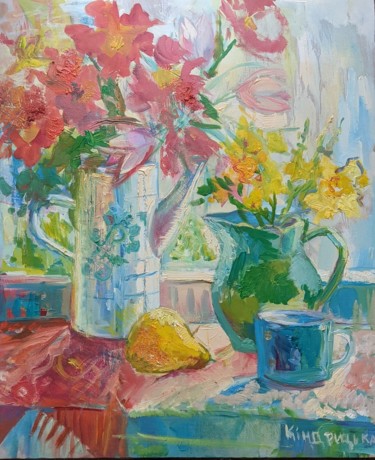 Картина под названием "almost spring" - Ірина Кіндрицька, Подлинное произведение искусства, Масло