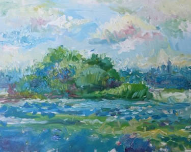 Картина под названием "summer breeze" - Ірина Кіндрицька, Подлинное произведение искусства, Масло