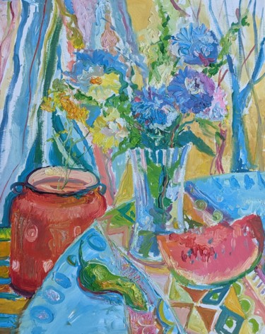 Painting titled "taste of summer" by Irina Kindritska, Original Artwork, Oil