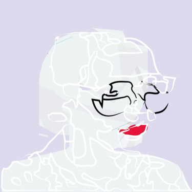 Digital Arts titled "Girl in Glasses" by Irina Kromm, Original Artwork, 2D Digital Work