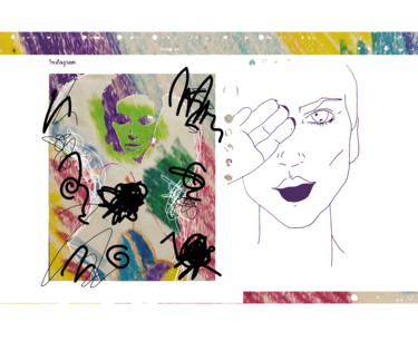 Arts numériques intitulée "Kate Moss" par Irina Kromm, Œuvre d'art originale, Travail numérique 2D