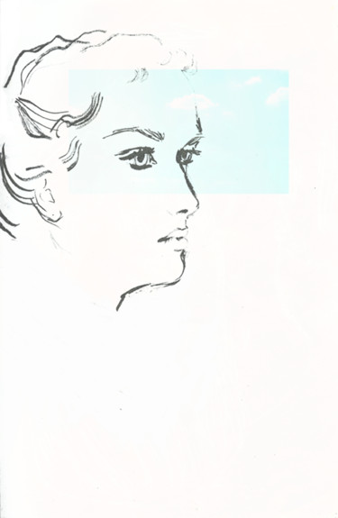 Disegno intitolato "Sight" da Irina Kromm, Opera d'arte originale, Penna gel