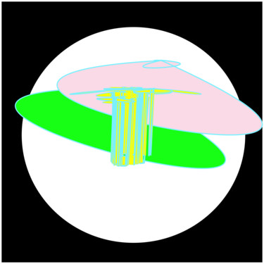Arts numériques intitulée "UFO circle" par Irina Kromm, Œuvre d'art originale, Travail numérique 2D