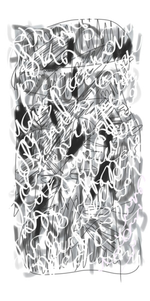 Картина под названием "Заметки" - Irina Kromm, Подлинное произведение искусства, Цифровая живопись Установлен на Деревянная…