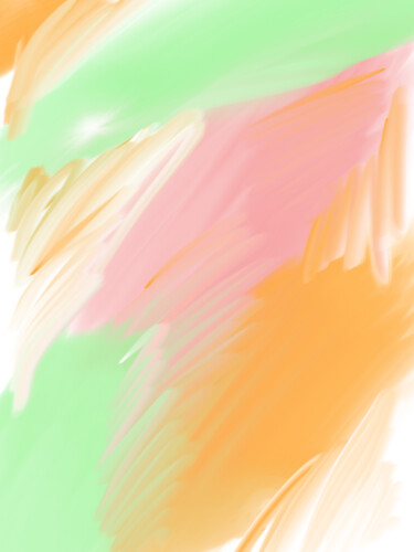 Картина под названием "Жёлтое, розовое, зе…" - Irina Kromm, Подлинное произведение искусства, Цифровая живопись Установлен н…