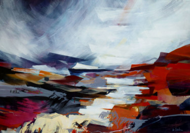 Malerei mit dem Titel "Wenn der Norden blü…" von Irina Laube, Original-Kunstwerk, Acryl