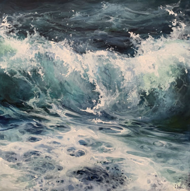 Painting titled "Ocean cubes V" by Irina Laube, Original Artwork, Acrylic