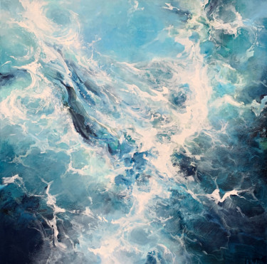 Malerei mit dem Titel "Ocean cubes III" von Irina Laube, Original-Kunstwerk, Acryl