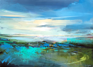 Peinture intitulée "Horizon of calm sum…" par Irina Laube, Œuvre d'art originale, Acrylique