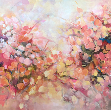 Malerei mit dem Titel "In the autumn garden" von Irina Laube, Original-Kunstwerk, Acryl