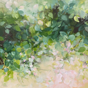 Painting titled "Summer garden" by Irina Laube, Original Artwork, Acrylic