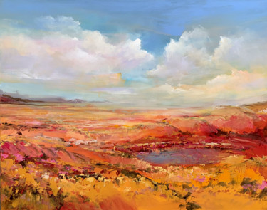 Peinture intitulée "Summery expanse" par Irina Laube, Œuvre d'art originale, Acrylique