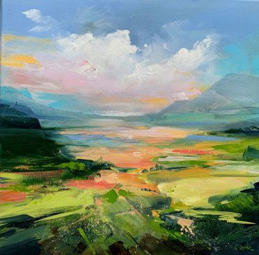 Malarstwo zatytułowany „Summer cloud” autorstwa Irina Laube, Oryginalna praca, Akryl
