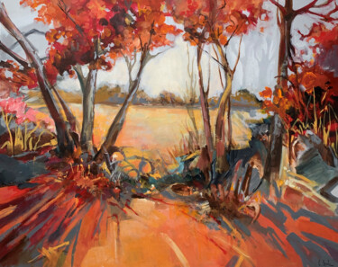 Картина под названием "Autumn" - Irina Laube, Подлинное произведение искусства, Акрил