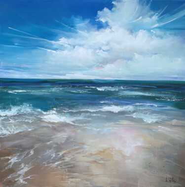 Painting titled "North Sea" by Irina Laube, Original Artwork, Acrylic