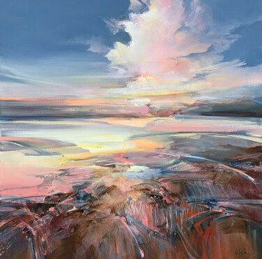 Painting titled "Evening hours II" by Irina Laube, Original Artwork, Acrylic