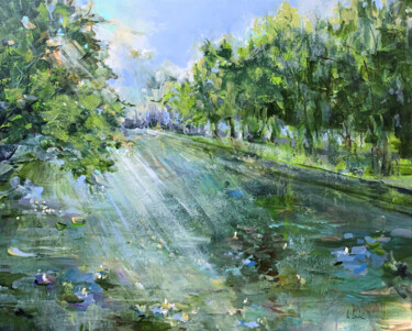 Peinture intitulée "Walk on sunny day" par Irina Laube, Œuvre d'art originale, Acrylique