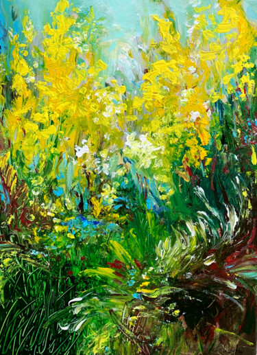Peinture intitulée "Summer garden III" par Irina Laube, Œuvre d'art originale, Acrylique