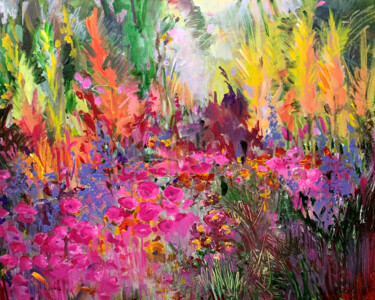 Pintura intitulada "Summer garden VIII" por Irina Laube, Obras de arte originais, Acrílico