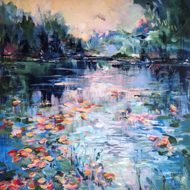 绘画 标题为“At the pond IV” 由Irina Laube, 原创艺术品, 丙烯