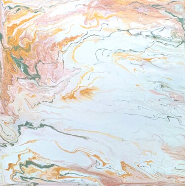 Картина под названием "Ванильный мрамор (в…" - Ирина Матвеева, Подлинное произведение искусства, Акрил Установлен на картон