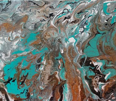 Картина под названием "Морская волна" - Ирина Матвеева, Подлинное произведение искусства, Акрил